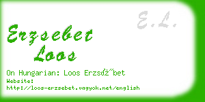 erzsebet loos business card